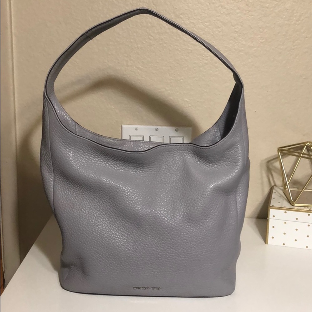 Michael Kors Gray Leather Shoulder Bag